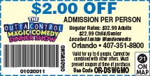 Discount Coupon for The Outta Control Dinner Show - I-Drive